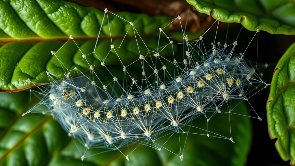 webbing patterns indicate caterpillar behavior