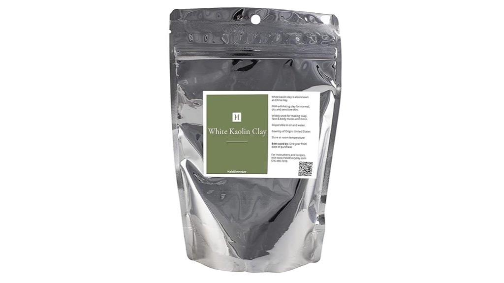 white cosmetic clay powder