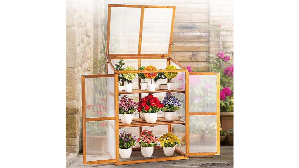 wooden outdoor cold frame
