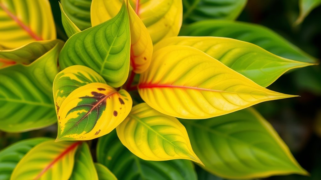 yellowing pattern and timing