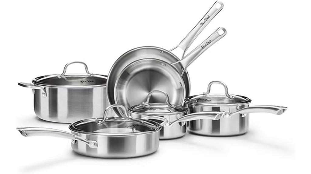 10 piece stainless cookware
