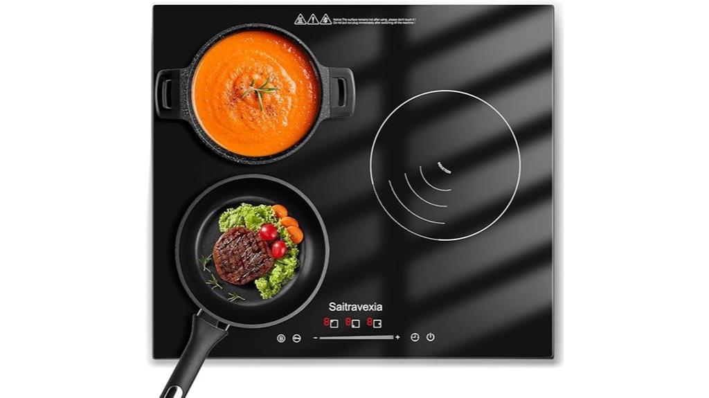 24 inch three burner induction cooktop