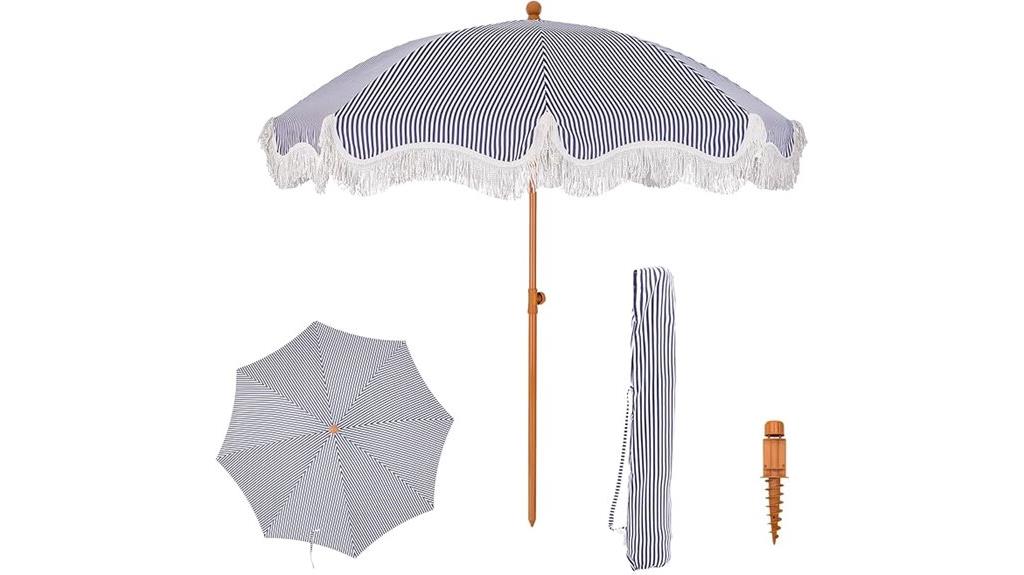 7ft fringe beach umbrella
