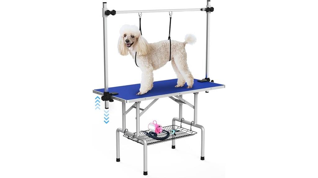 adjustable dog grooming table