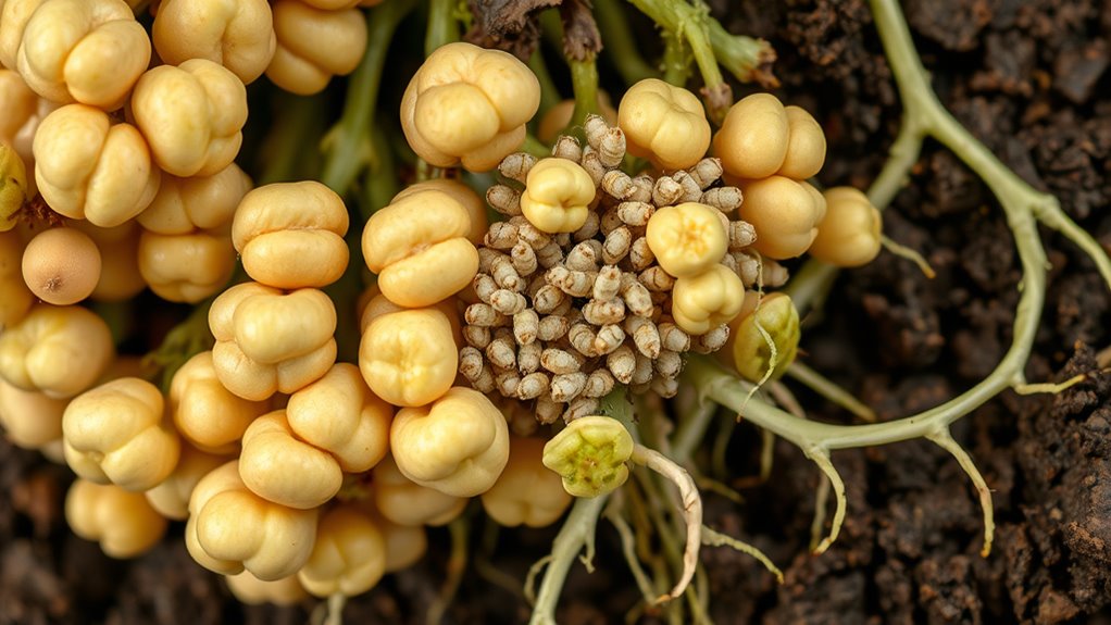 apple aphid galls and roots
