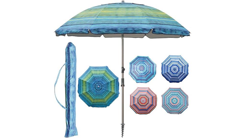 beach umbrella with sand anchor
