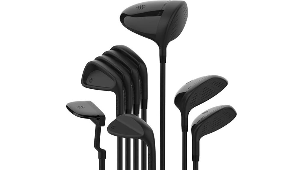 black unisex golf set