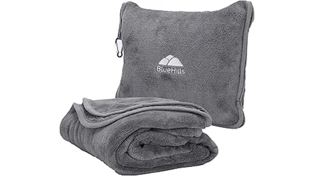 bluehills travel blanket pillow