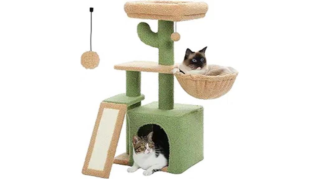 cactus themed indoor cat tree