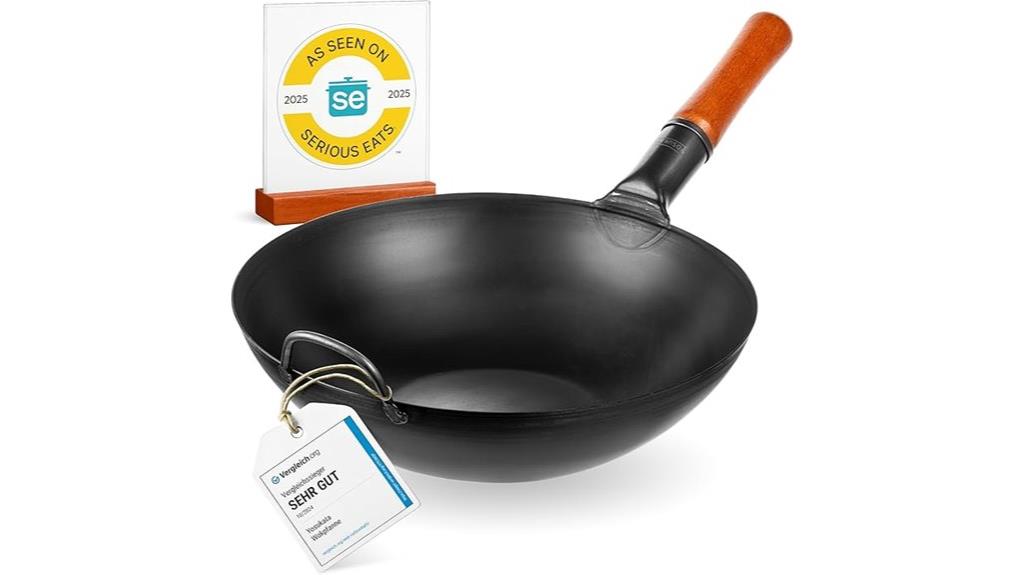 carbon steel wok pan