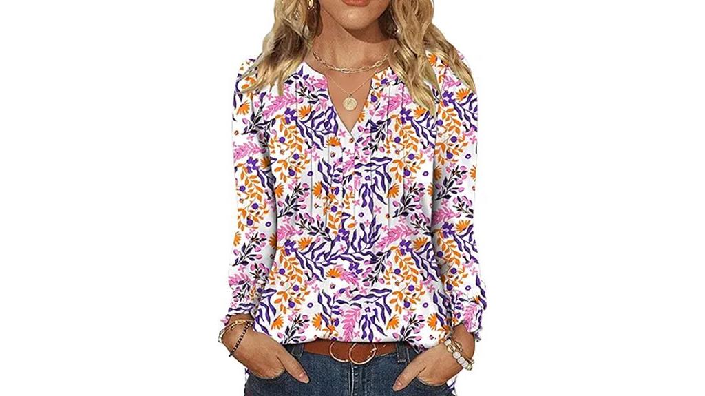 casual pleated long sleeve