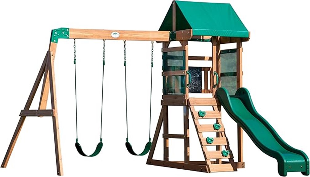 cedar playset for backyard
