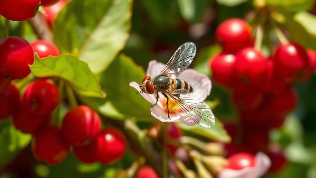 cherry fruit fly infestation