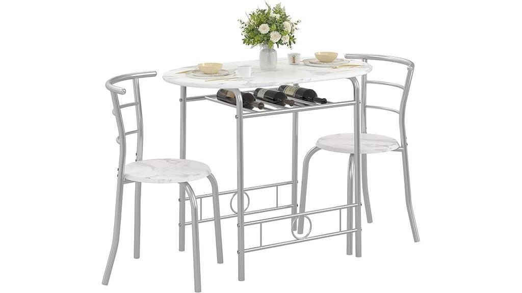 compact modern dining set