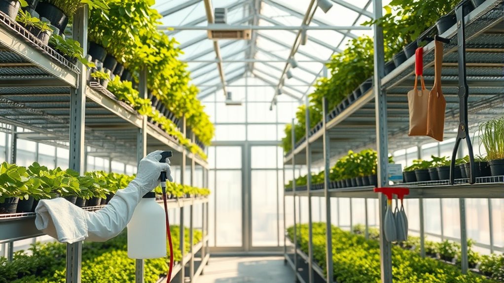 consistent greenhouse sanitation practices