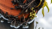 container waterlogging root rot