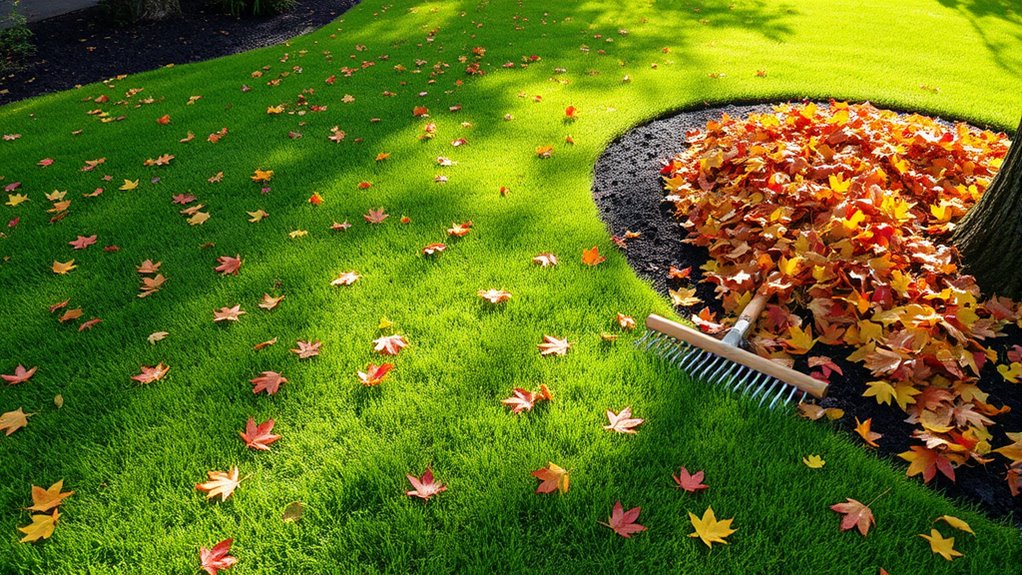 controlling yard leaf fall