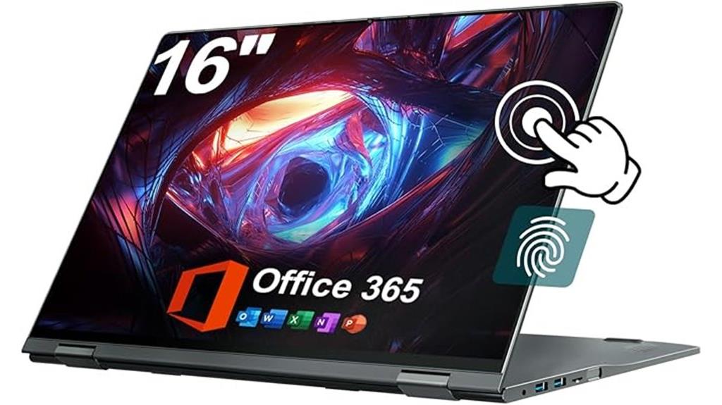 convertible 16 inch touchscreen laptop