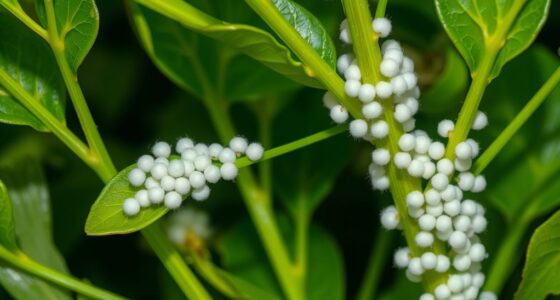 cottony mealybug clusters