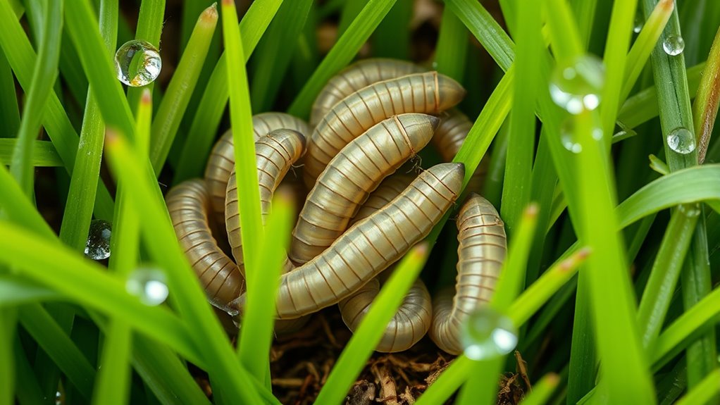crane fly larvae damage