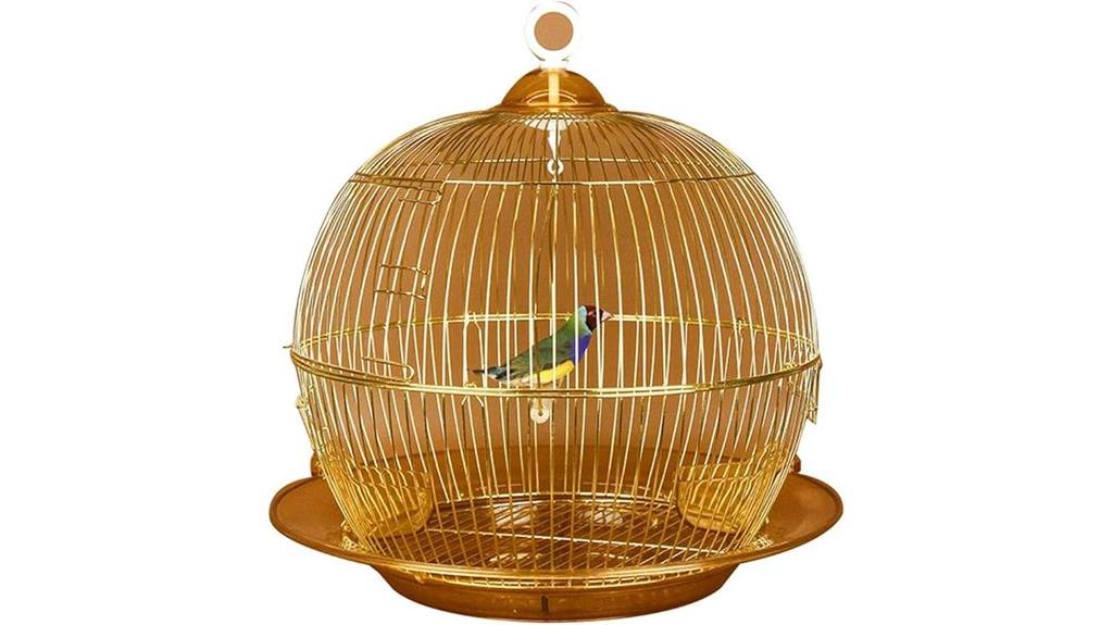 decorative gold parakeet cage