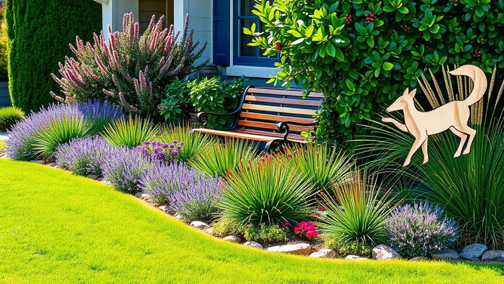 deer resistant front yard design