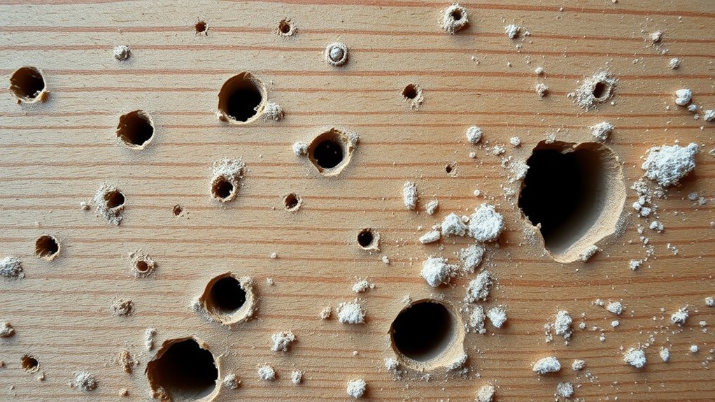 detecting wood boring pest signs