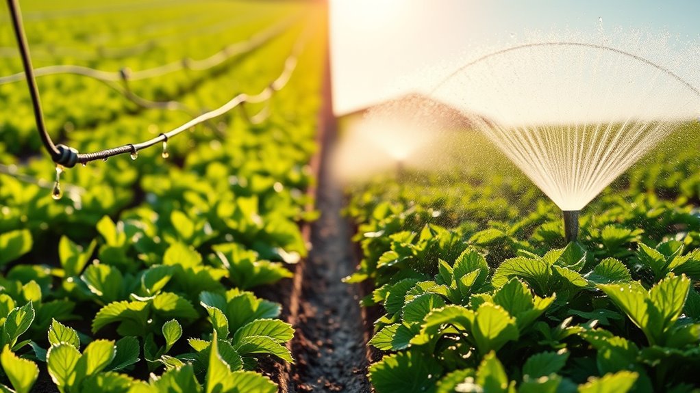 drip versus sprinkler irrigation