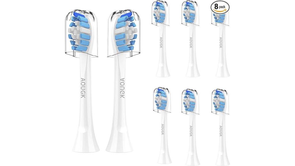 eight replacement toothbrush heads