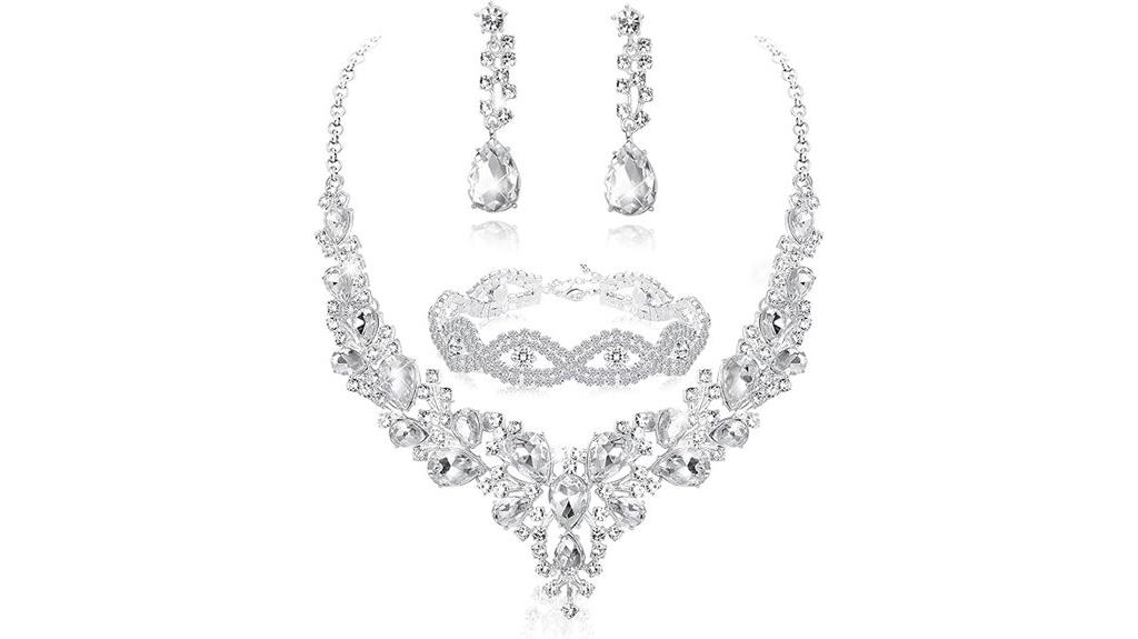 elegant silver bridal jewelry