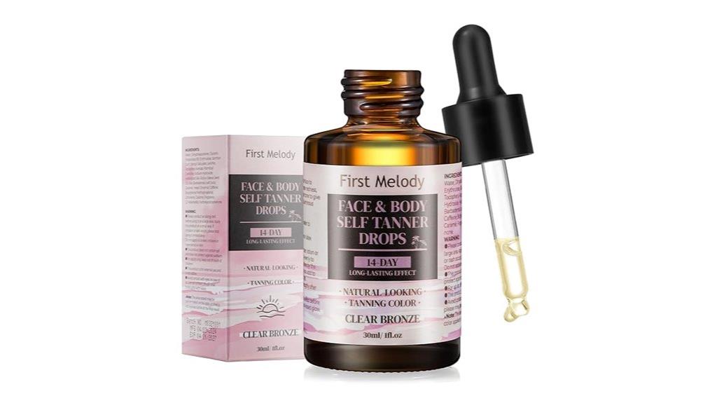facial and body tanning drops
