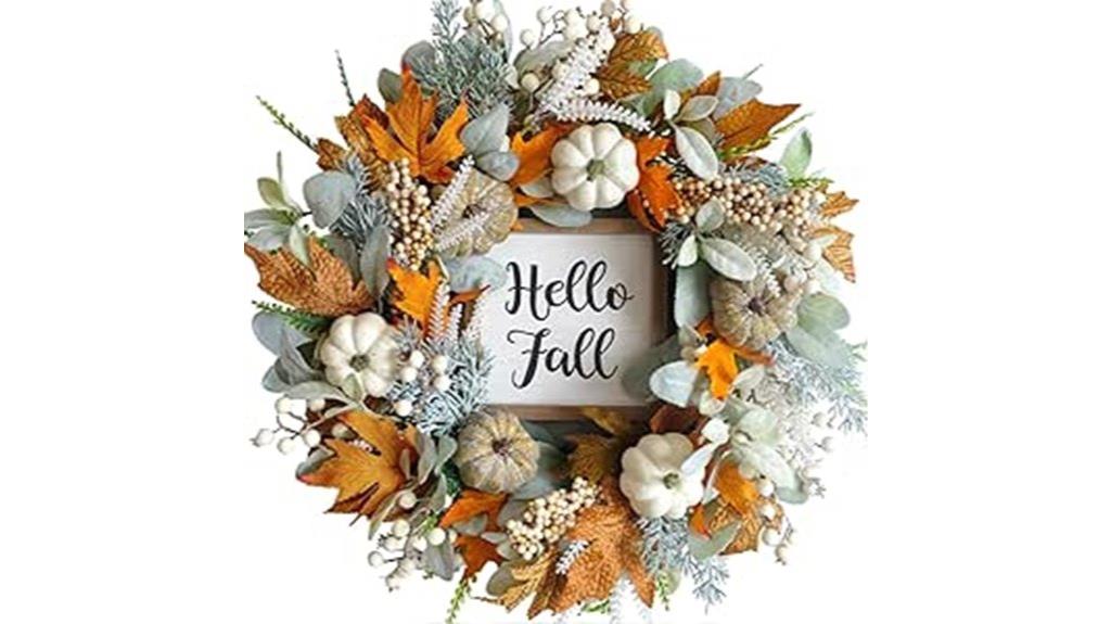 fall eucalyptus pumpkin wreath