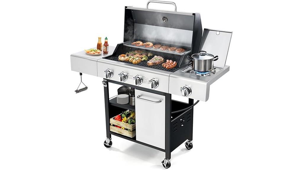 five burner propane grill