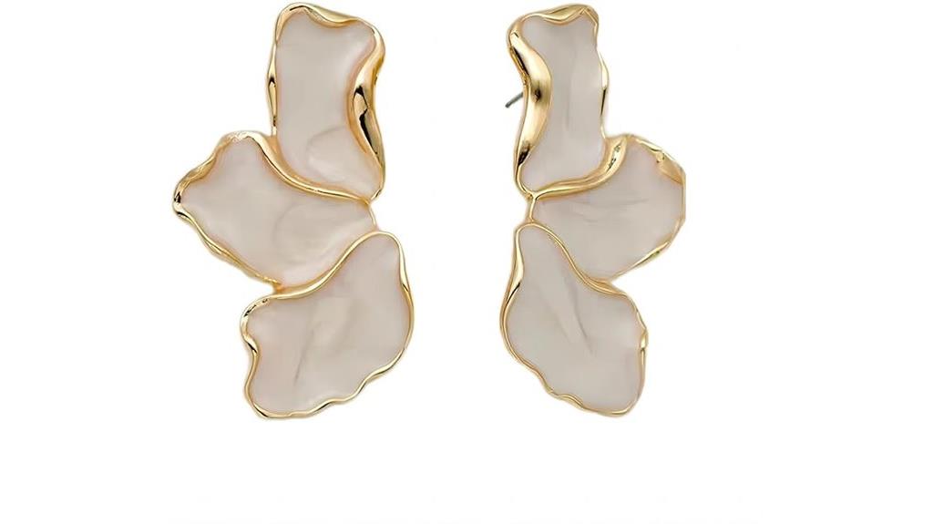 flower shaped stainless steel earrings