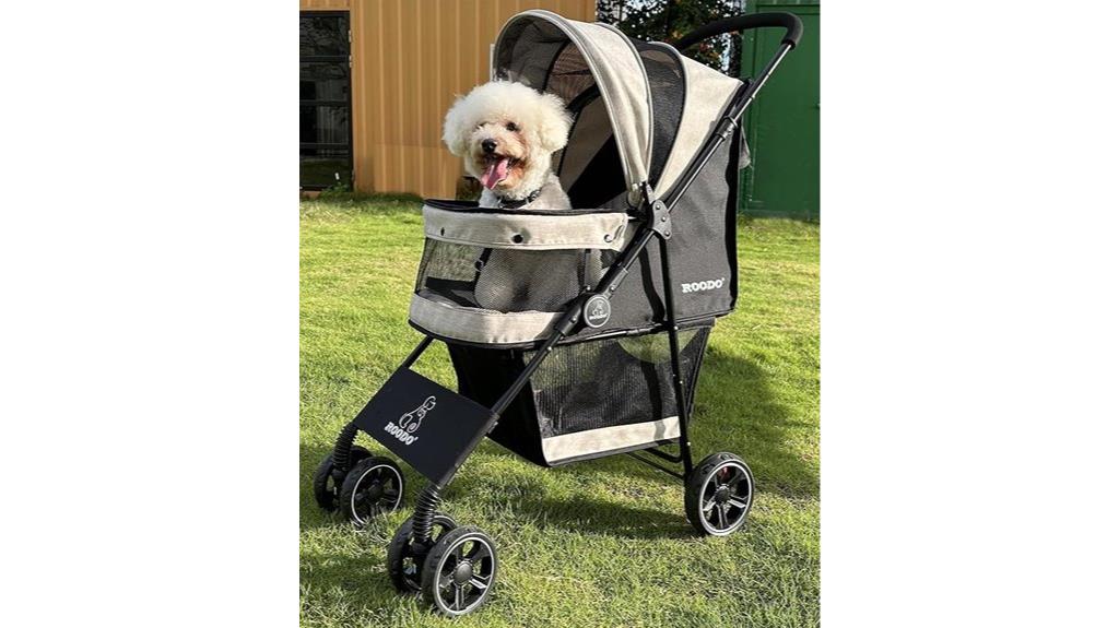 foldable 4 wheel pet stroller