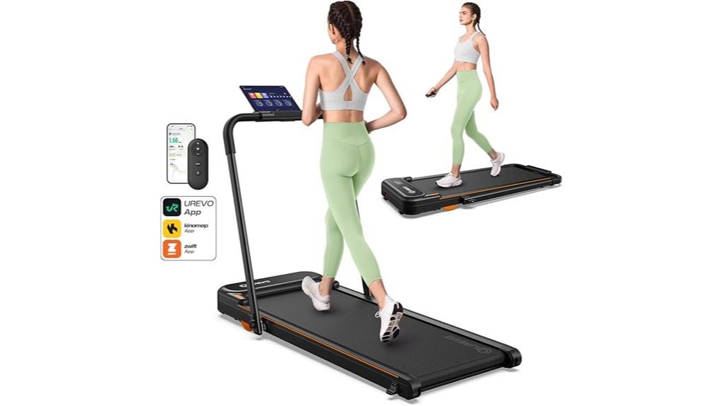 foldable treadmill with display