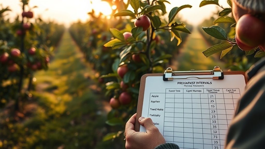 follow pesticide preharvest intervals