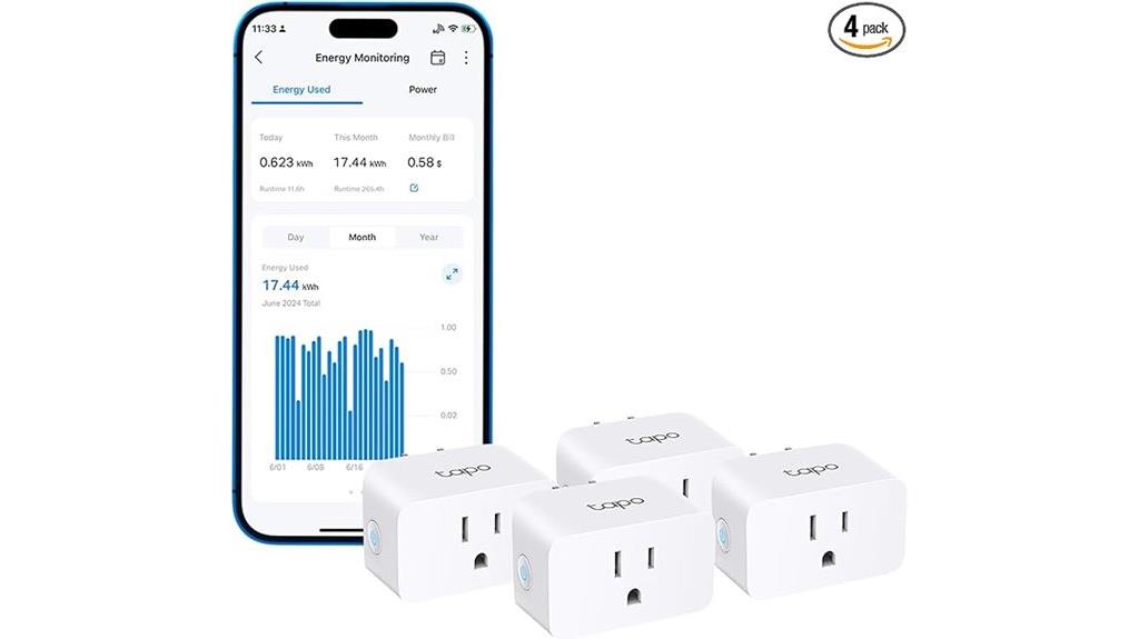 four pack wi fi smart plug