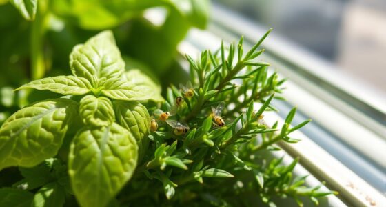 herbs infested with aphids