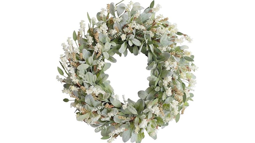 ivory flower door wreath