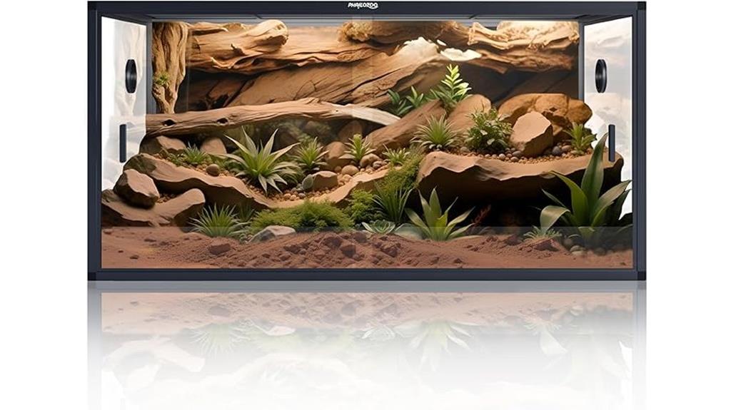 large glass bearded dragon enclosure
