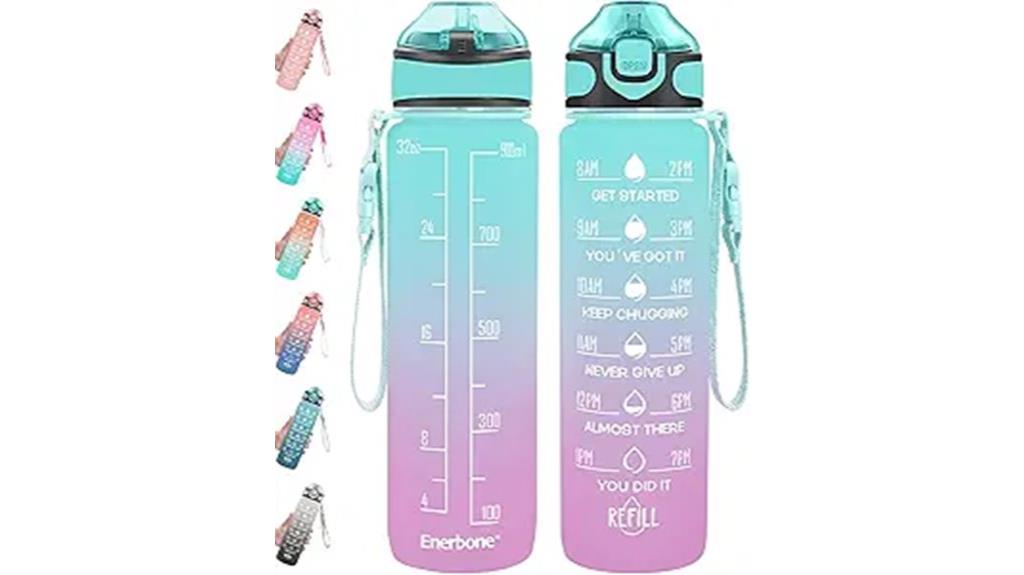 large motivational water bottle