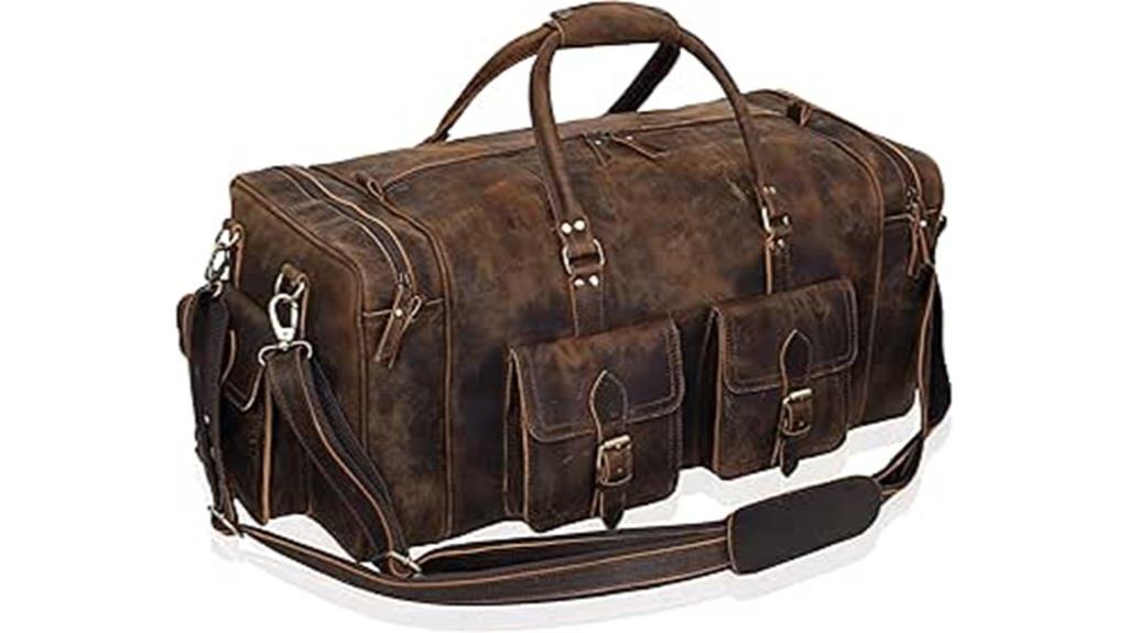 leather men s duffel bag