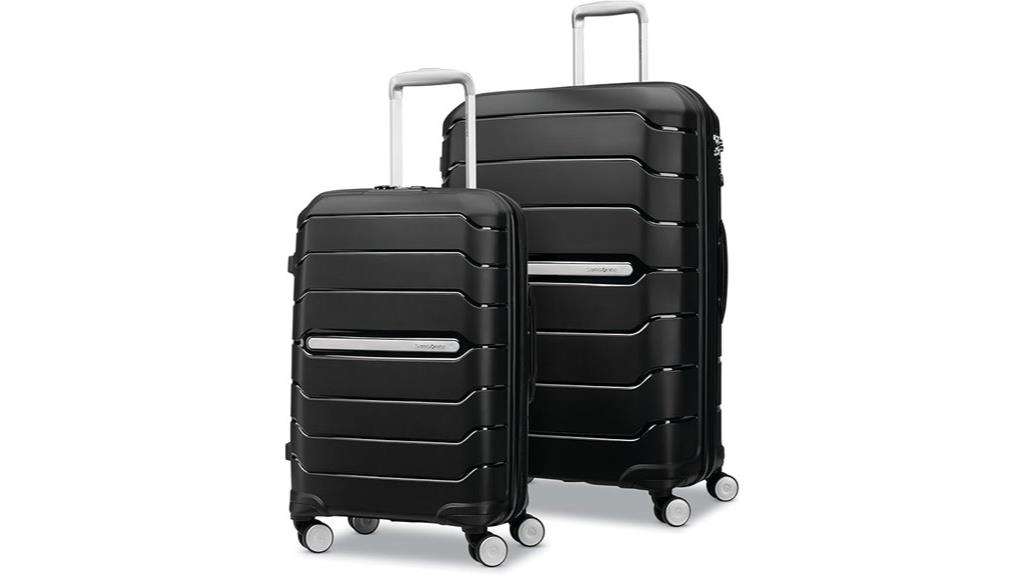 lightweight two piece suitcase