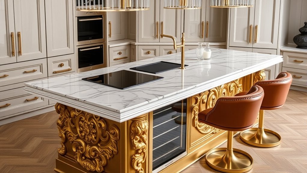 luxury kitchen island designs