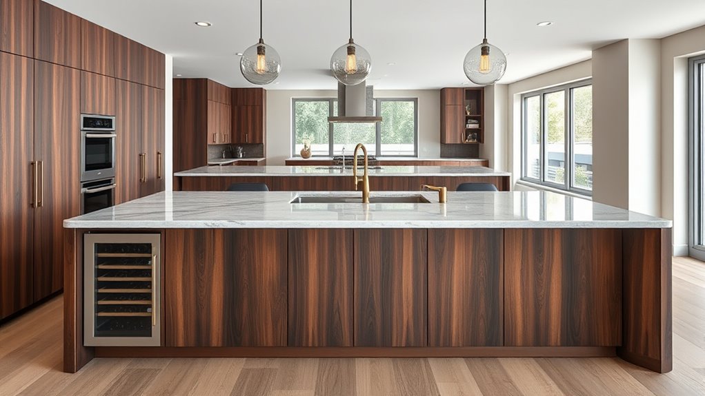 luxury kitchen island features