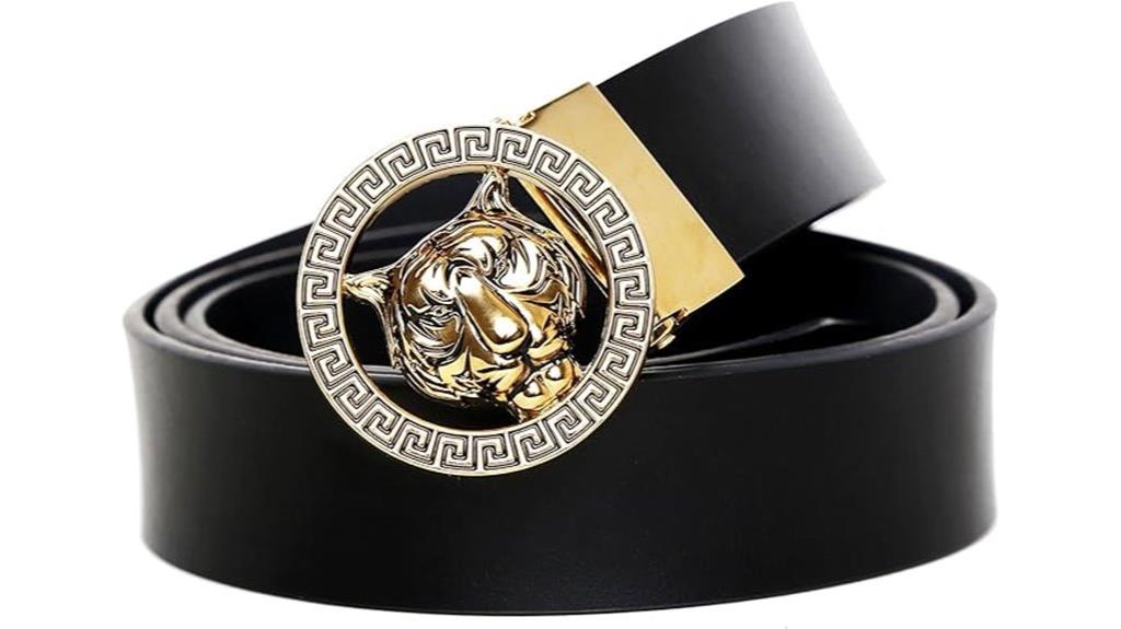luxury men s gold tiger buckle
