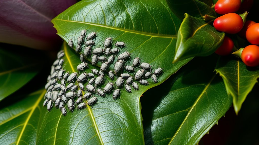 magnolia holly scale infestation