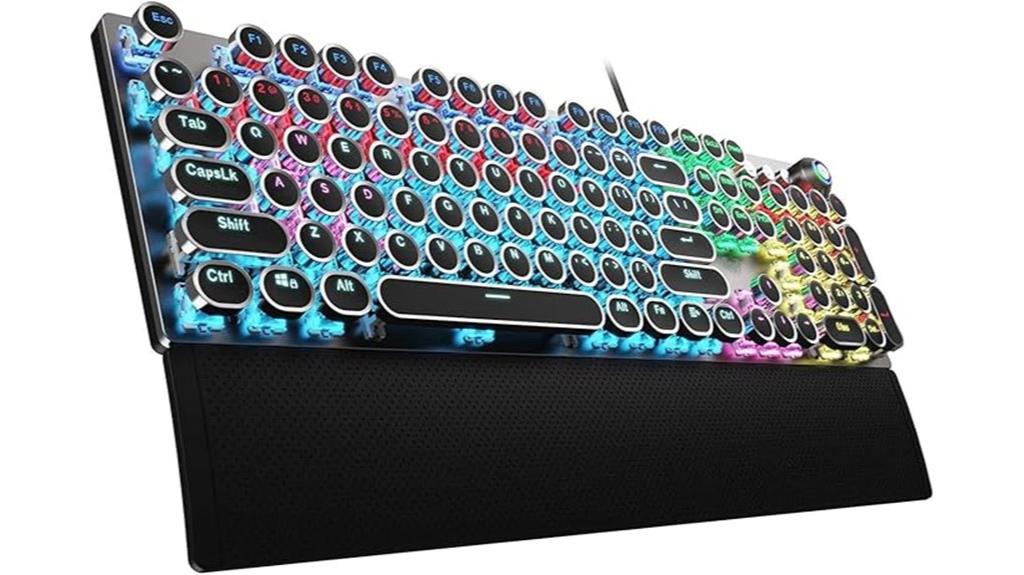 mechanical rainbow backlit keyboard