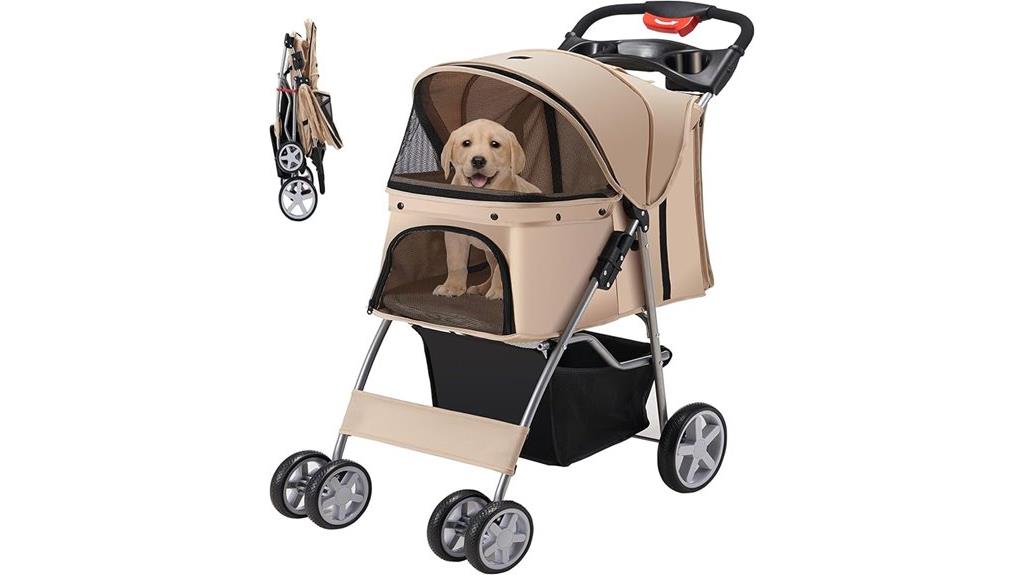 medium foldable pet stroller